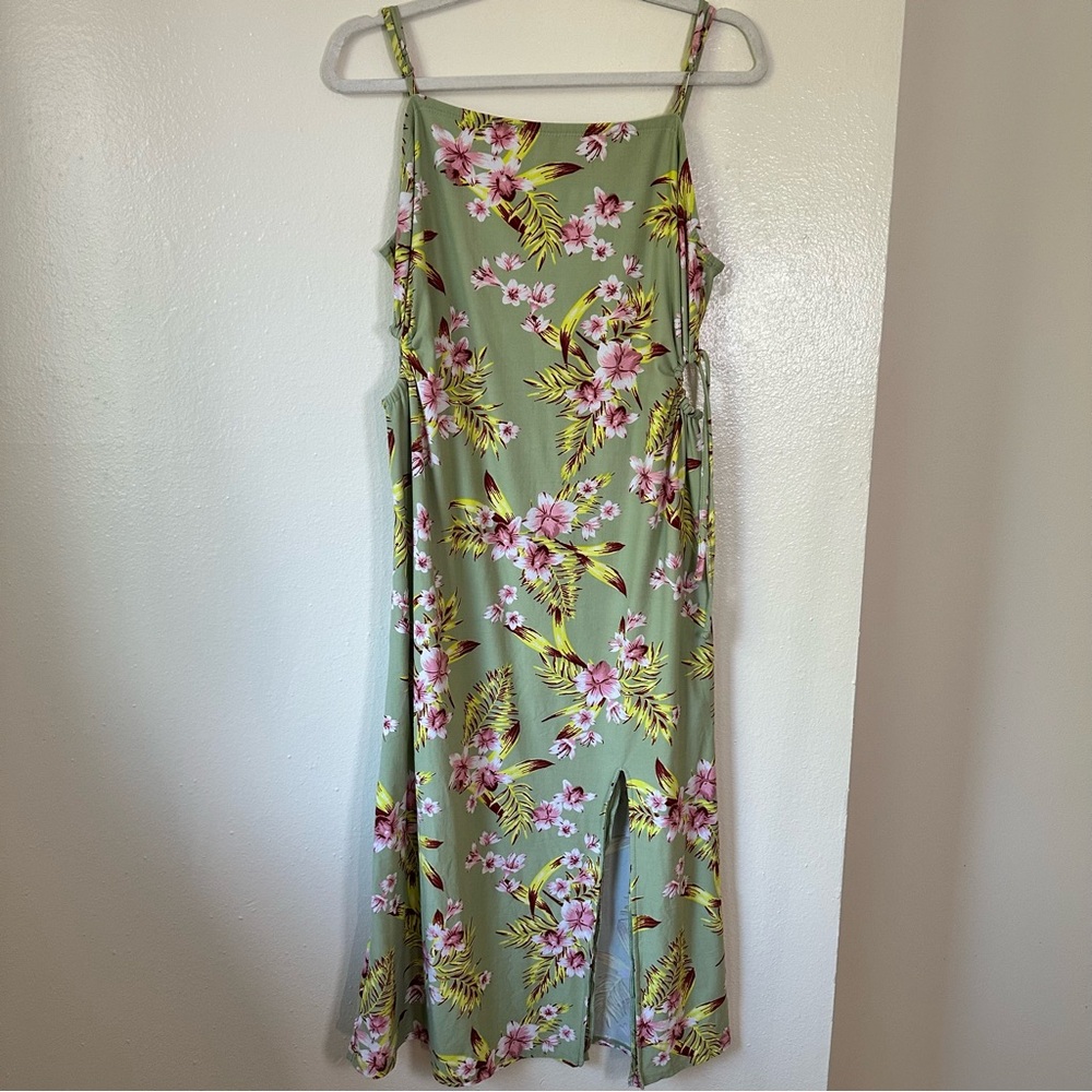 Derek Heart Maxi Dress Women's XLarge Floral Cotton Sleeveless Boho Lightweight